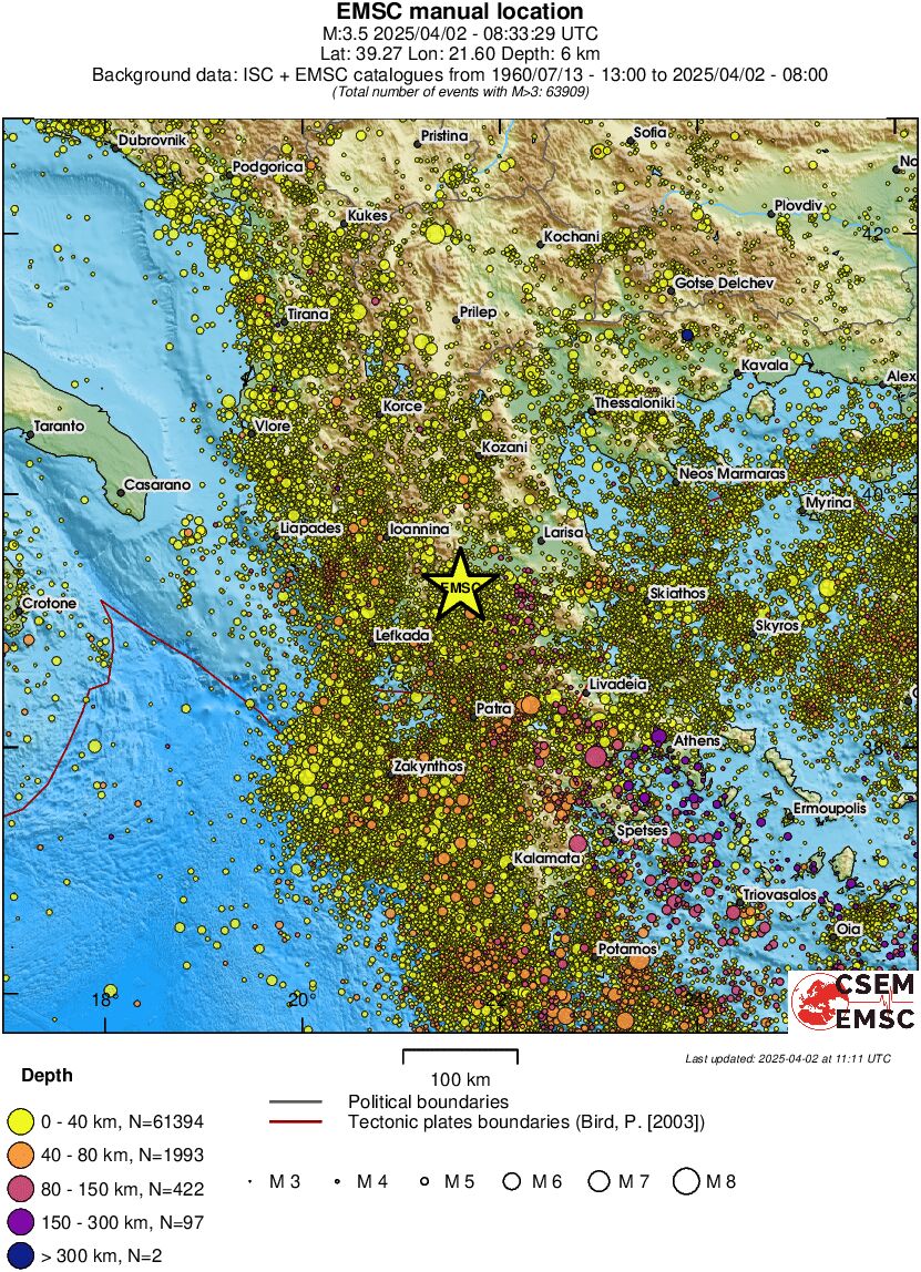 regional historical seismicity
