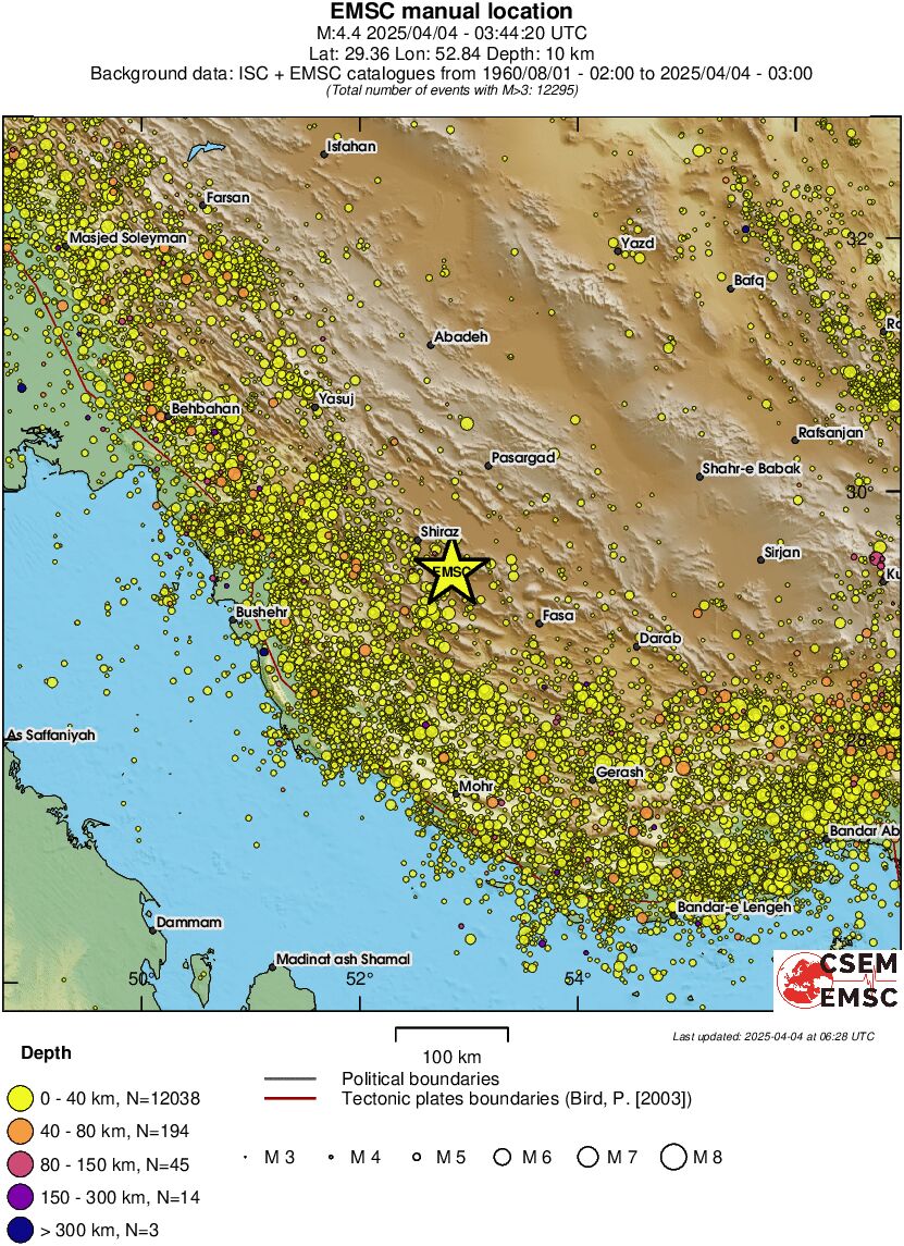 regional historical seismicity
