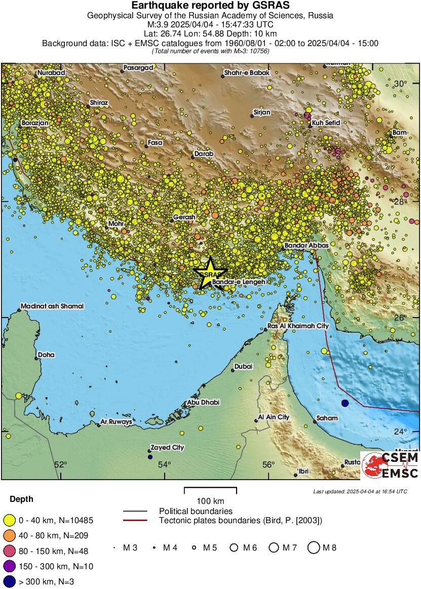 regional historical seismicity
