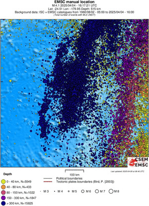 regional historical seismicity