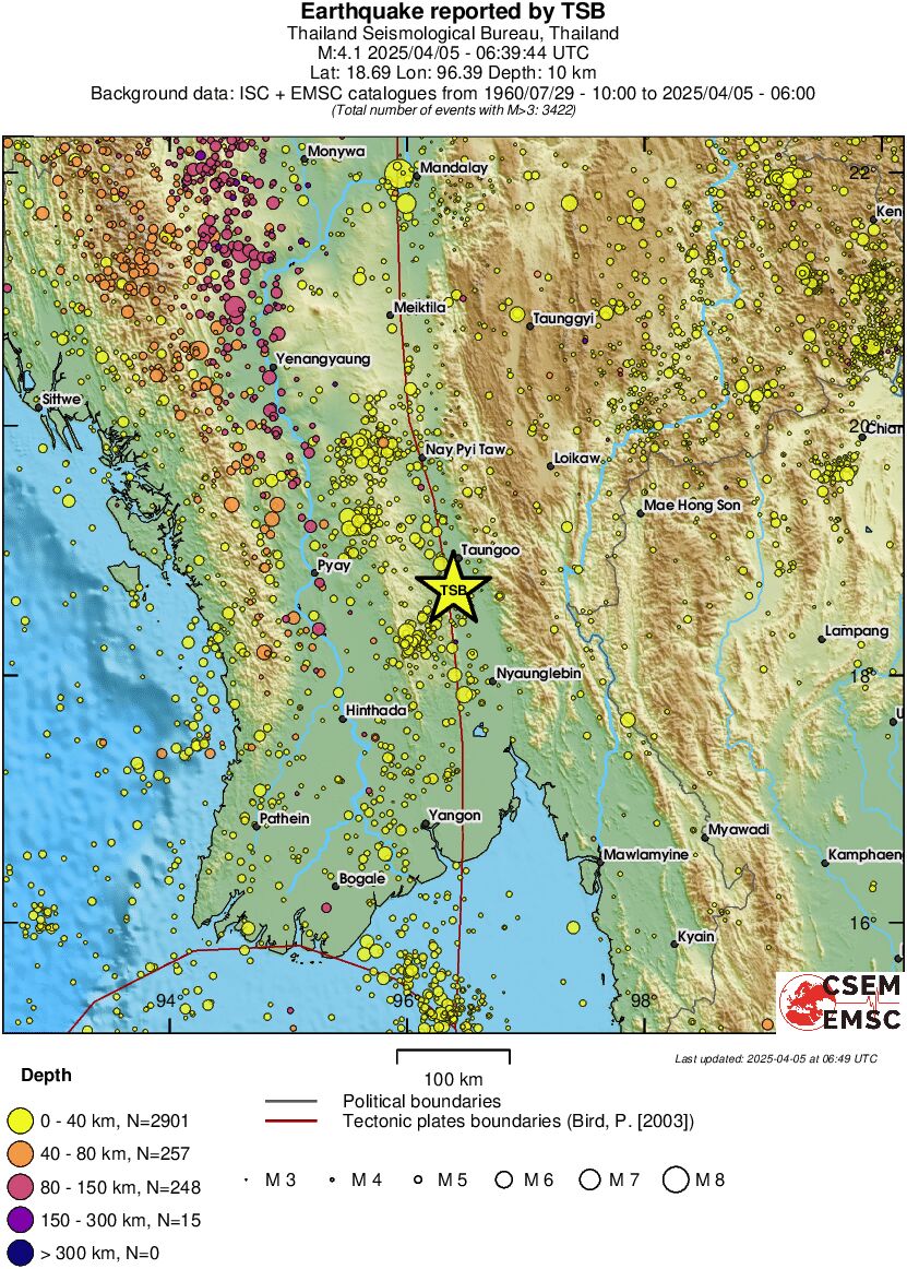 regional historical seismicity