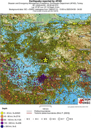 regional historical seismicity