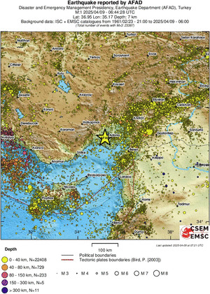 regional historical seismicity