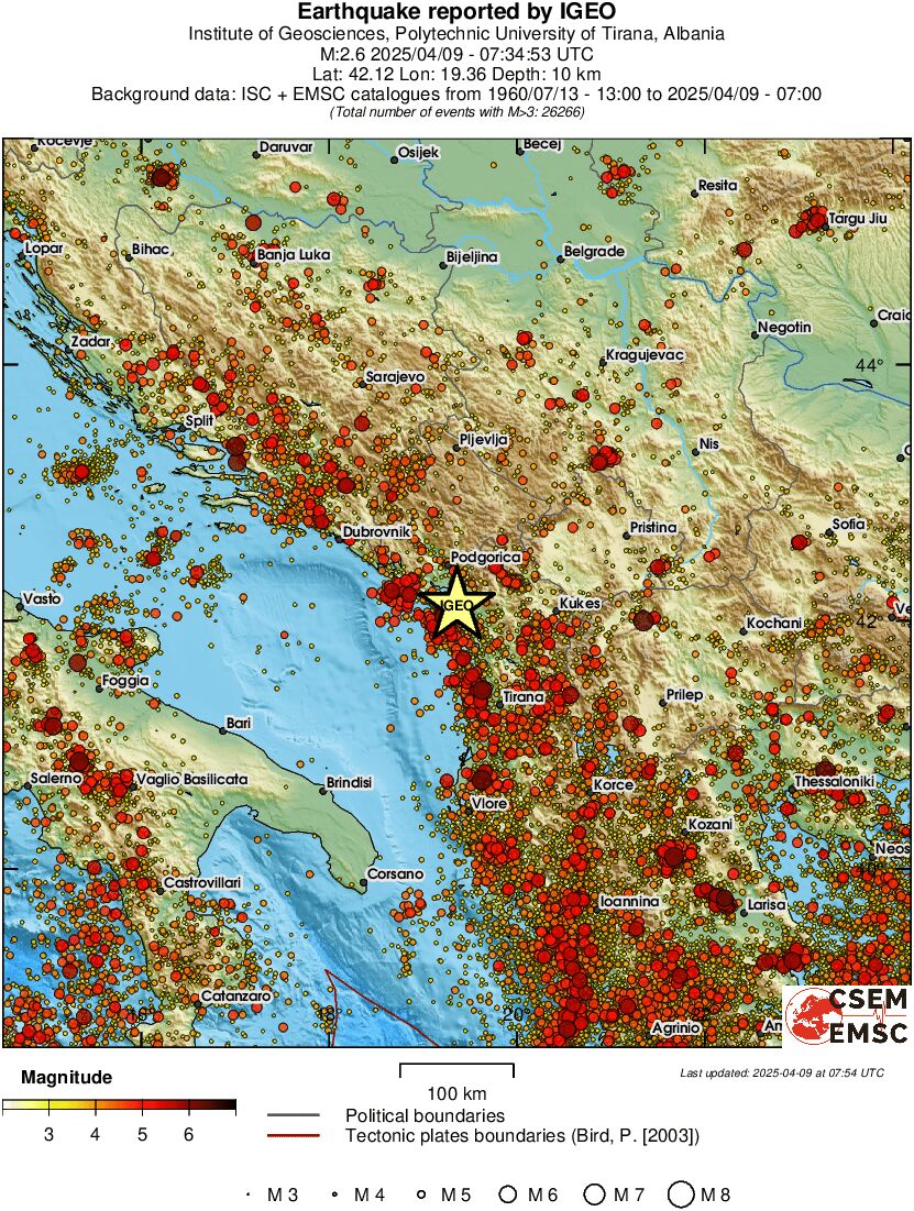 regional magnitude historical seismicity
