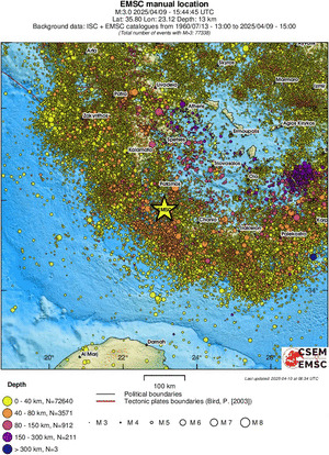 regional historical seismicity