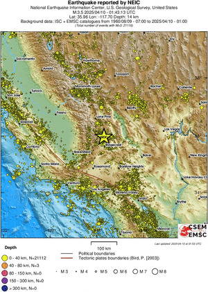 regional historical seismicity