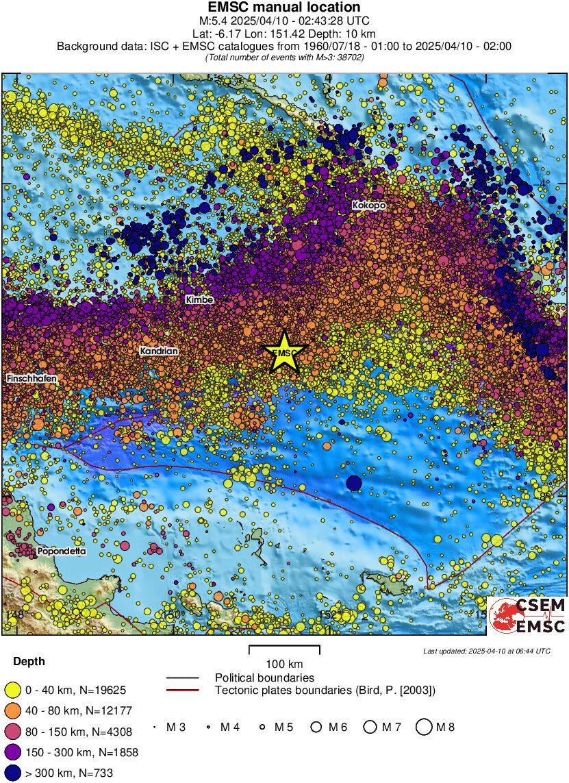 regional historical seismicity