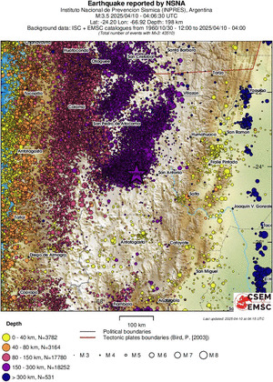regional historical seismicity