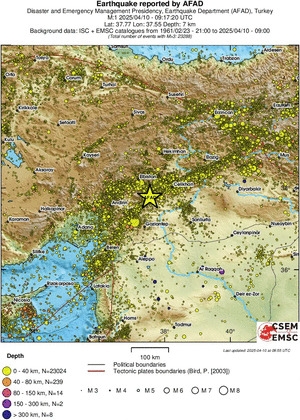 regional historical seismicity