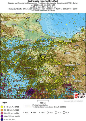 regional historical seismicity