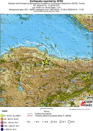 regional historical seismicity