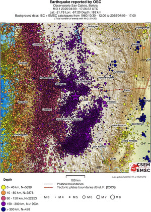 regional historical seismicity