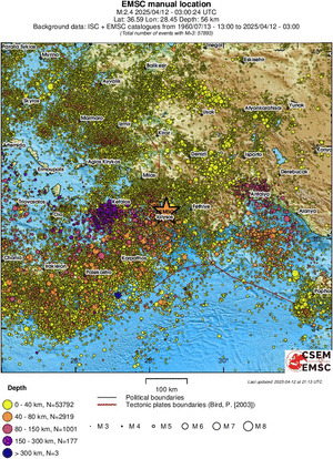 regional historical seismicity
