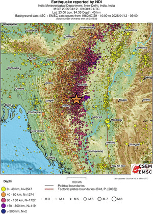 regional historical seismicity