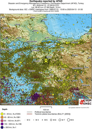 regional historical seismicity
