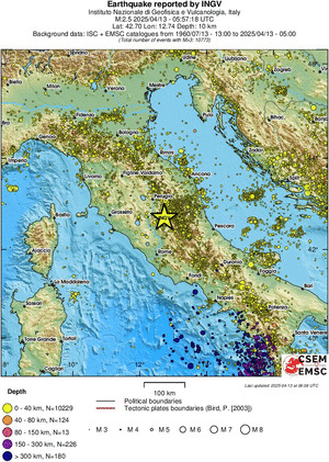 regional historical seismicity