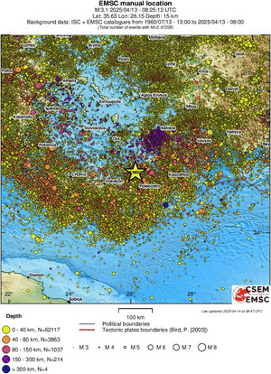 regional historical seismicity