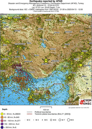 regional historical seismicity