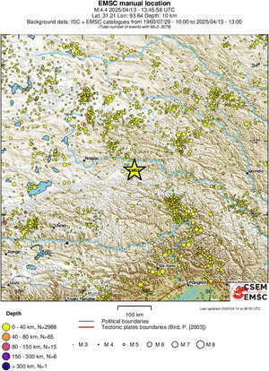 regional historical seismicity