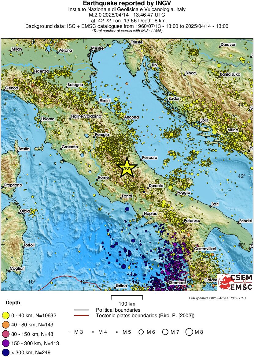regional historical seismicity