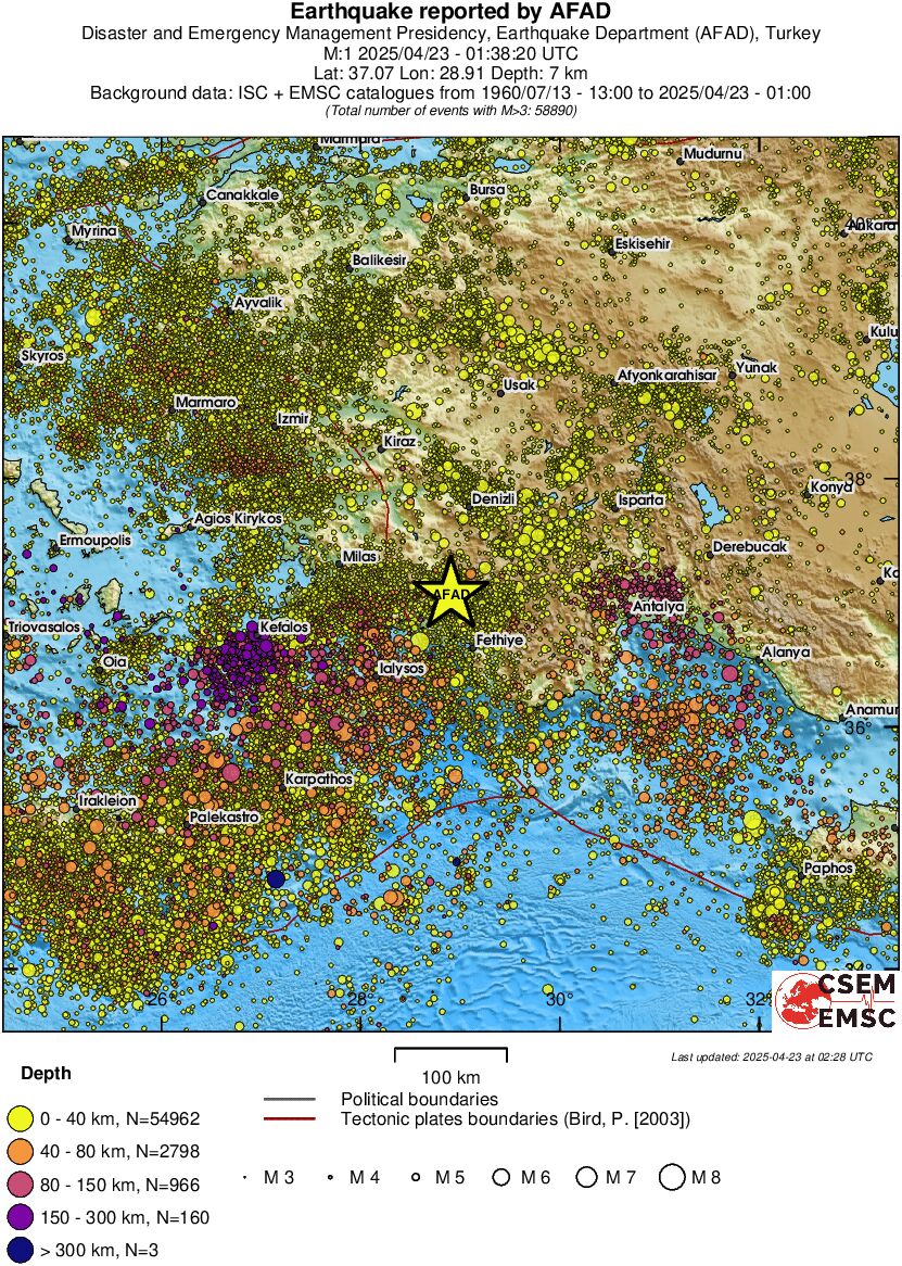 regional historical seismicity