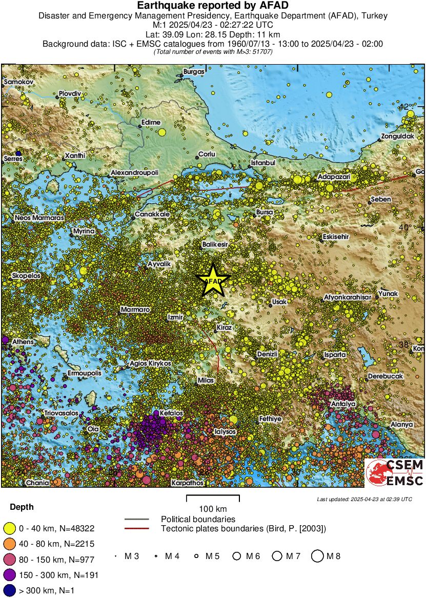 regional historical seismicity