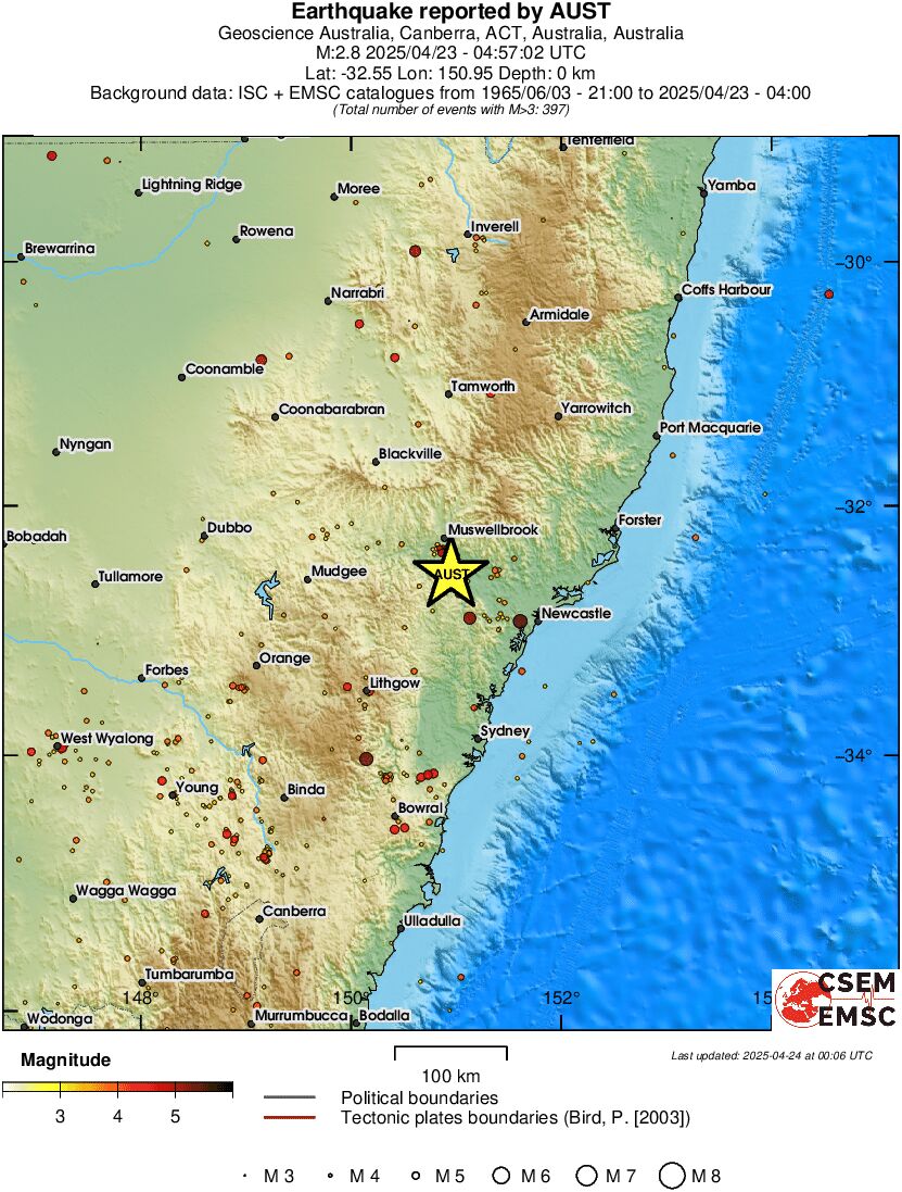 regional magnitude historical seismicity
