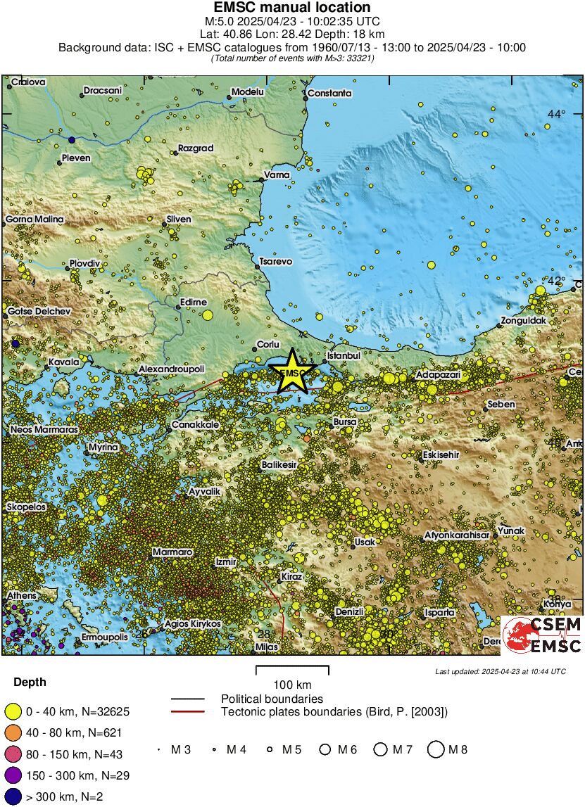 regional historical seismicity