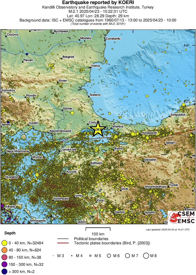 regional historical seismicity