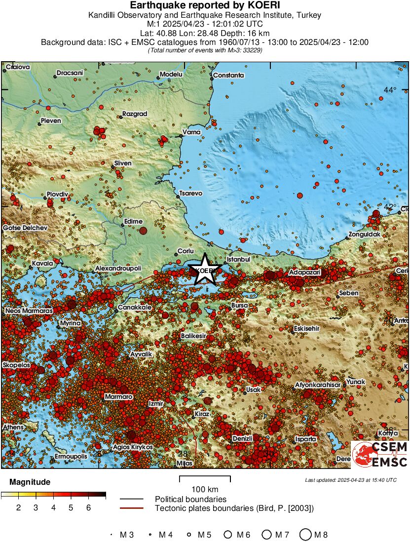 regional magnitude historical seismicity