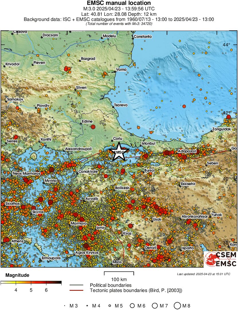 regional magnitude historical seismicity