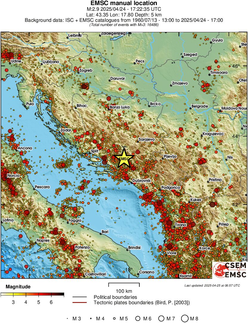 regional magnitude historical seismicity