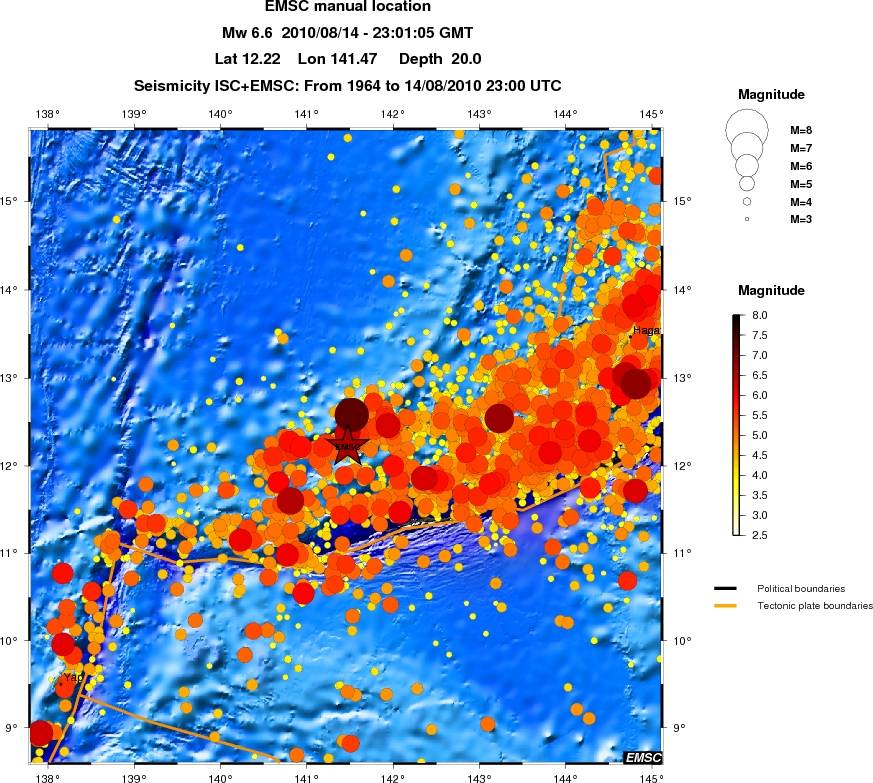 regional magnitude historical seismicity