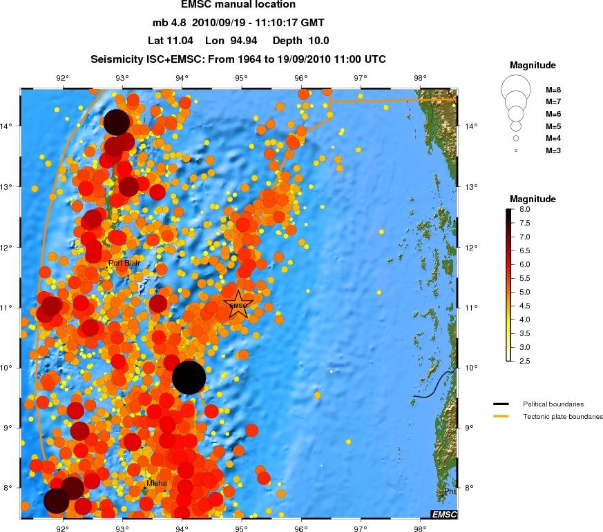 regional magnitude historical seismicity