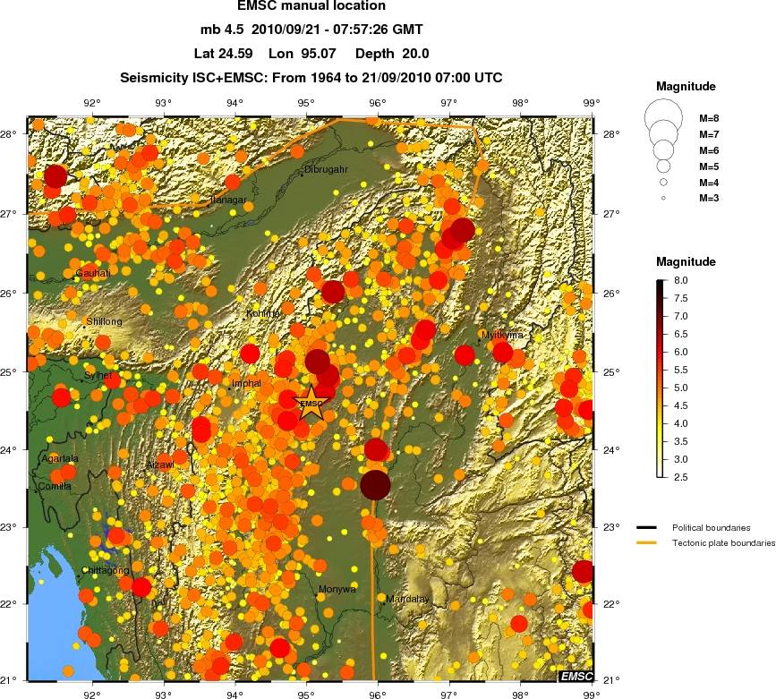 regional magnitude historical seismicity