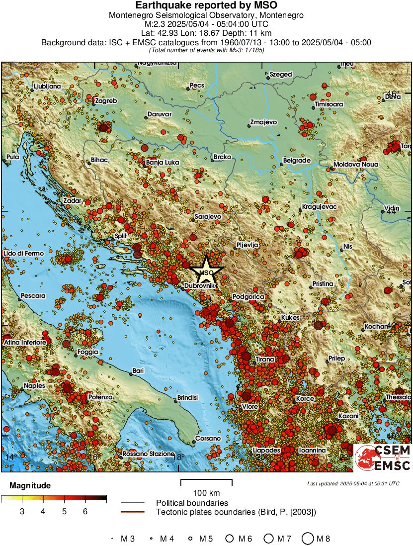 regional magnitude historical seismicity