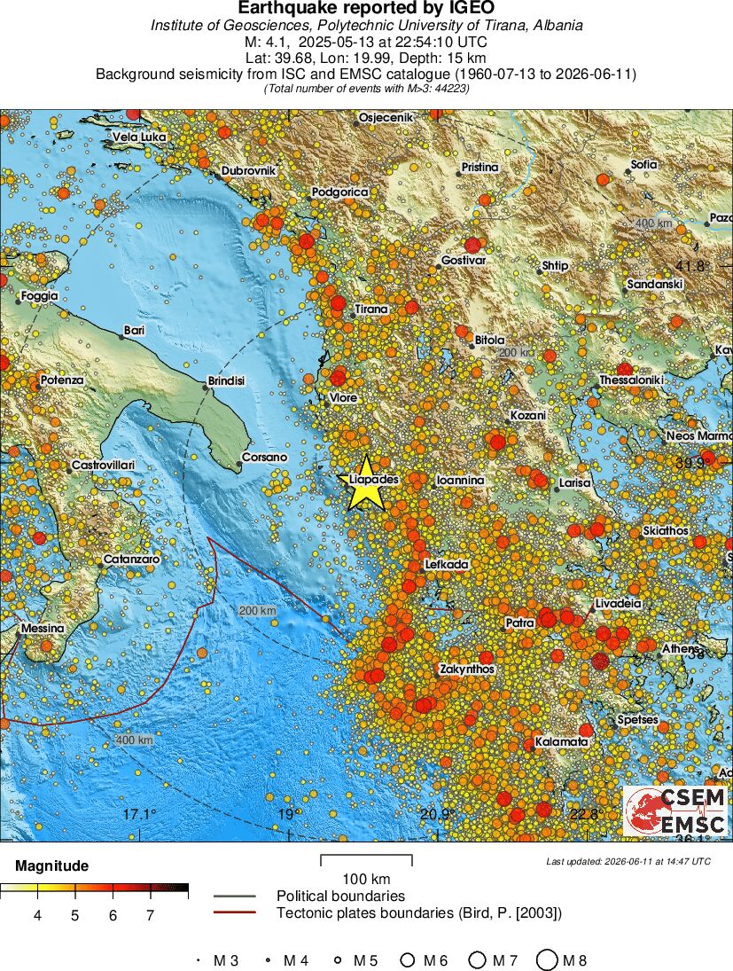 regional magnitude historical seismicity