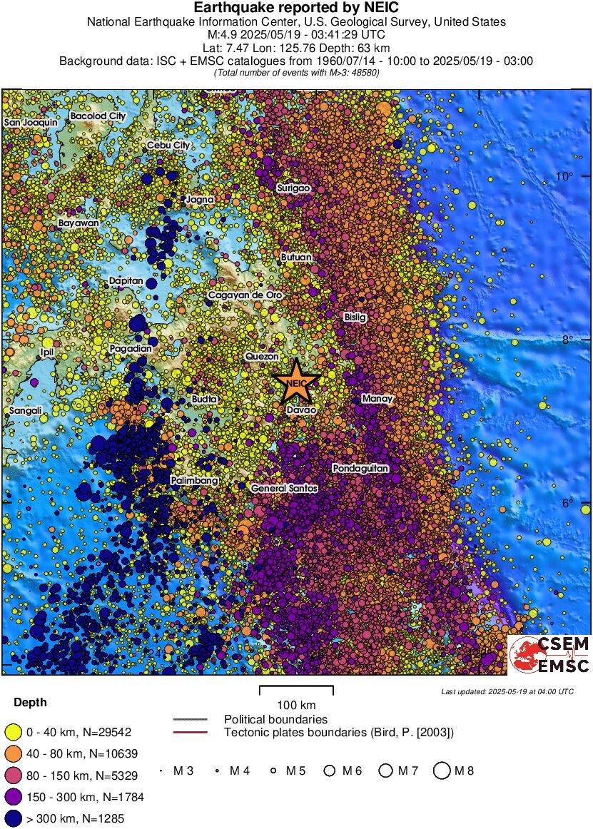 regional historical seismicity