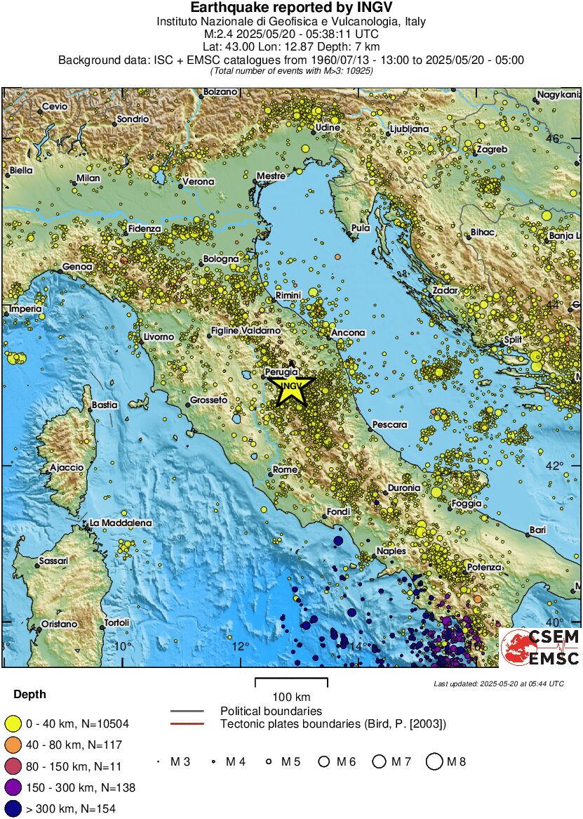 regional historical seismicity