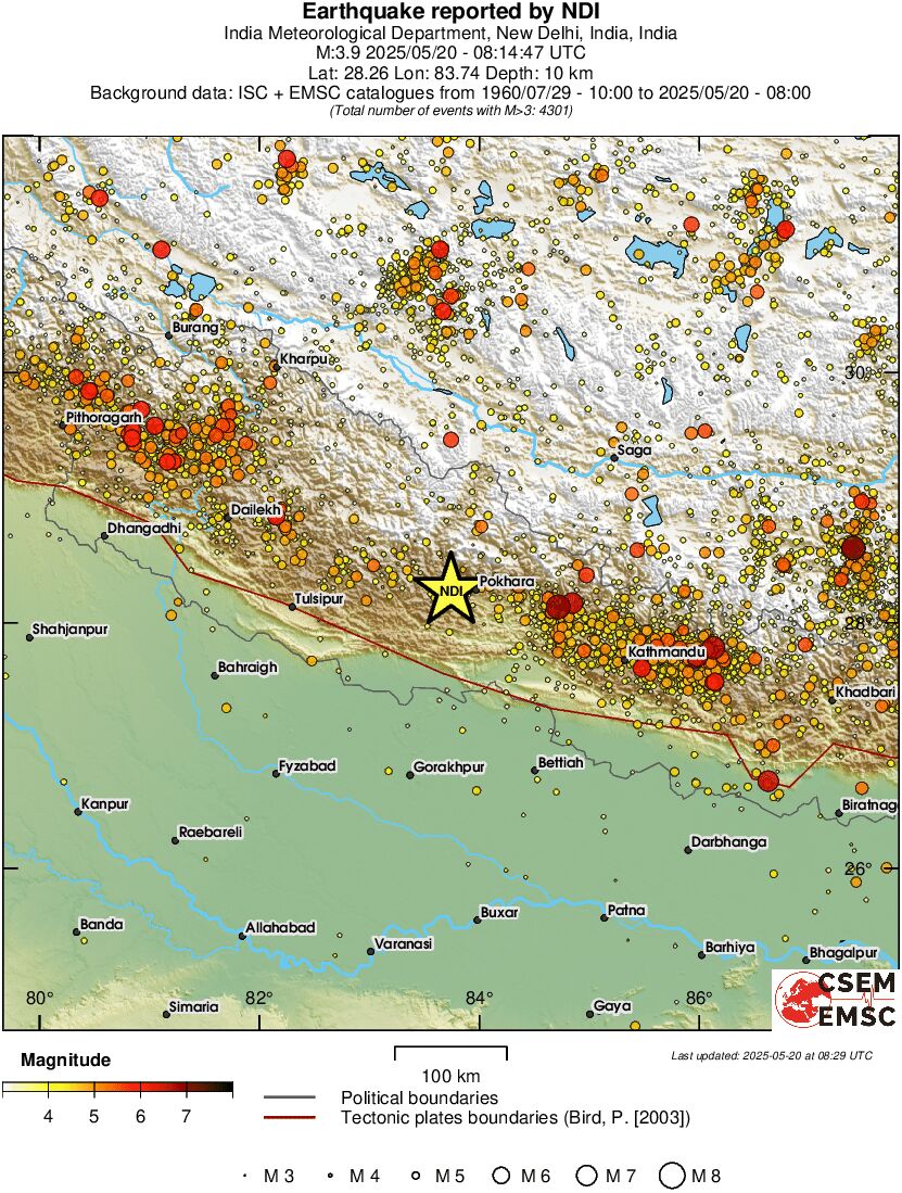 regional magnitude historical seismicity
