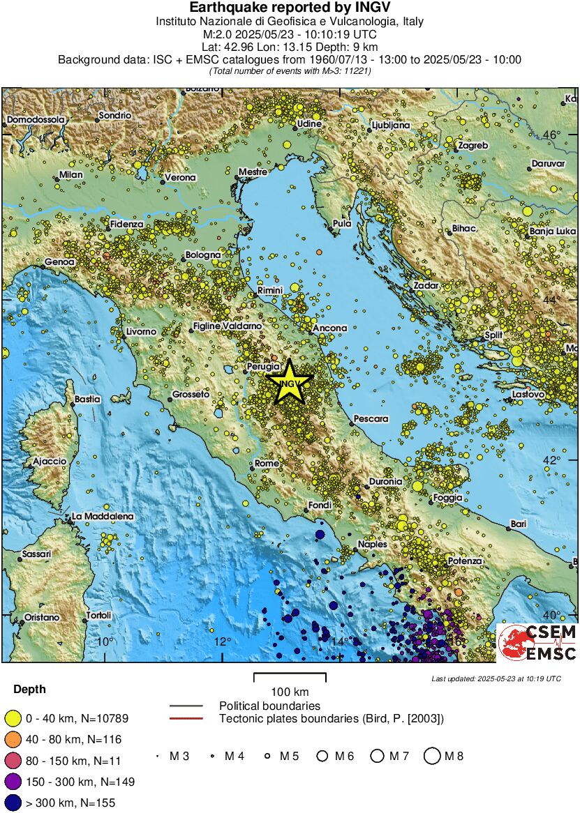 regional historical seismicity