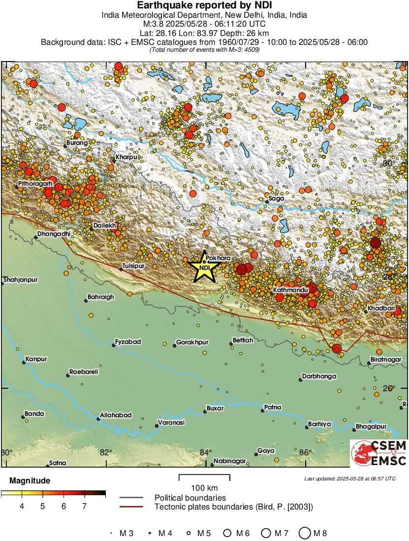regional magnitude historical seismicity