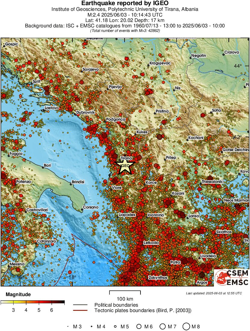 regional magnitude historical seismicity
