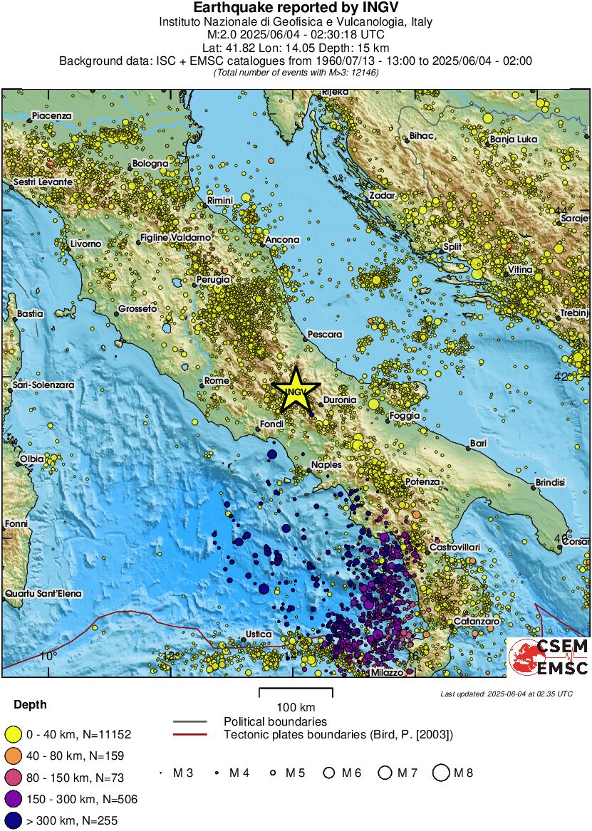 regional historical seismicity