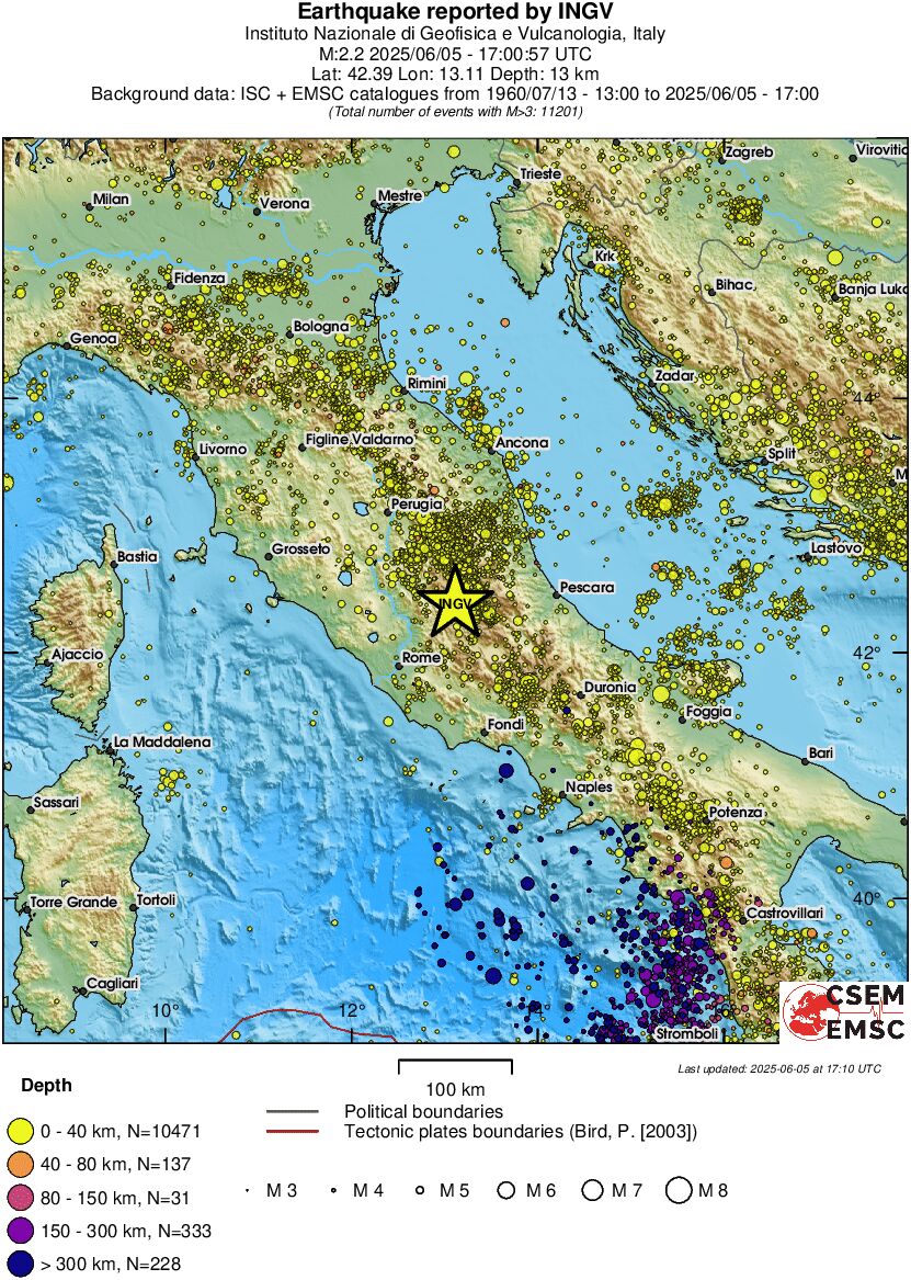 regional historical seismicity