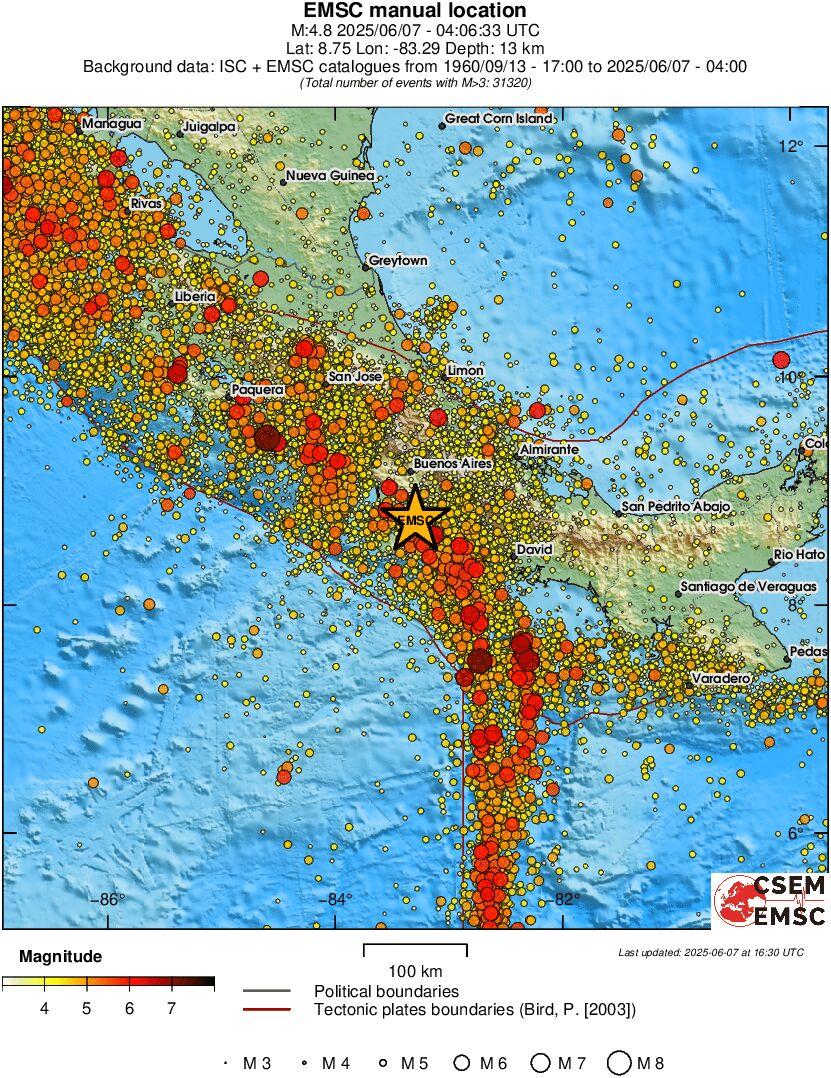regional magnitude historical seismicity