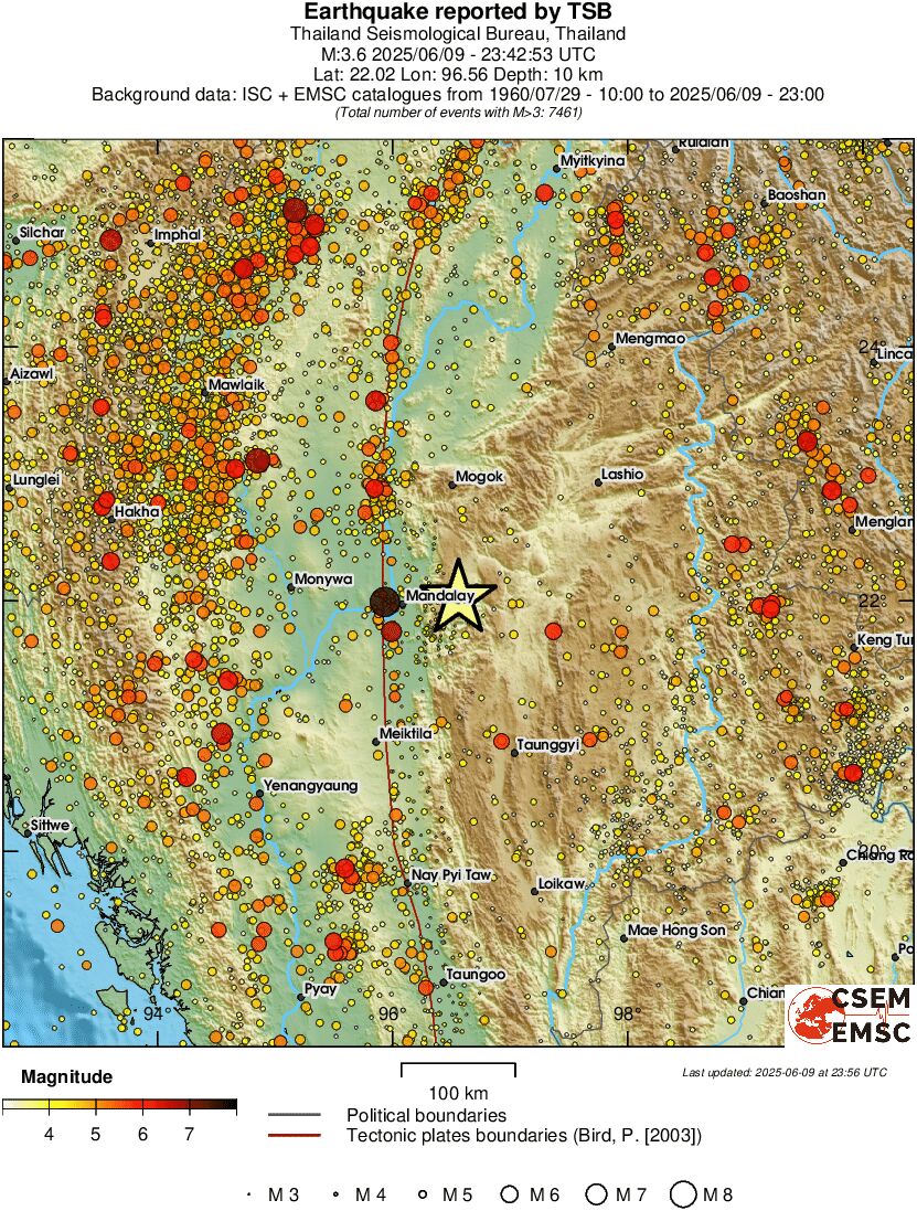 regional magnitude historical seismicity