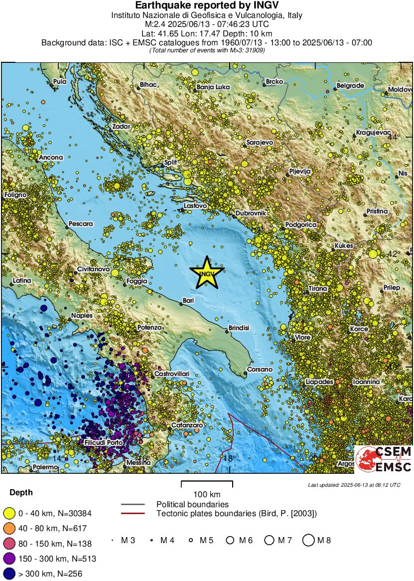 regional historical seismicity