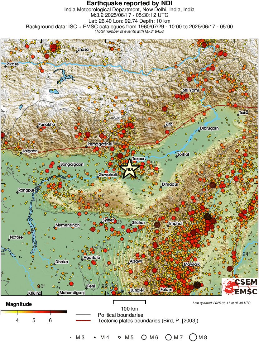 regional magnitude historical seismicity