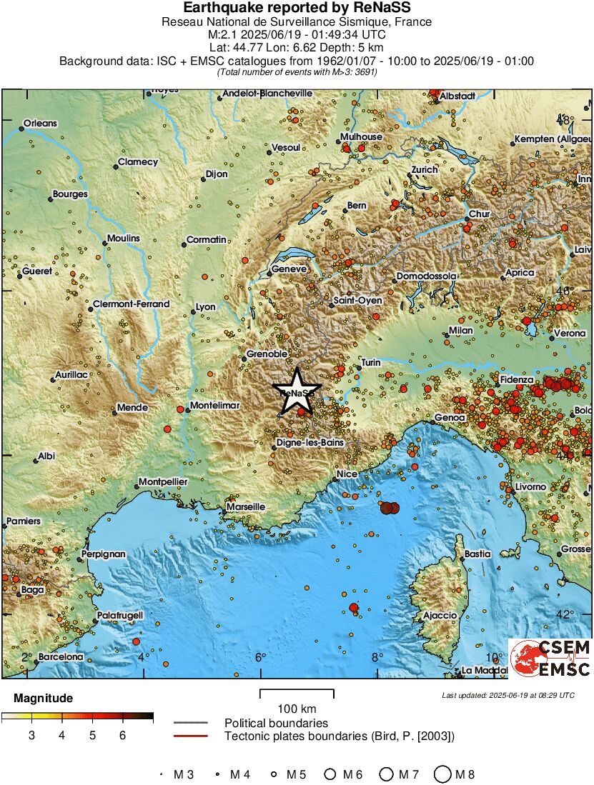 regional magnitude historical seismicity